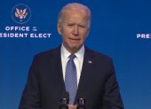 Wilmington (United States), 07/01/2021.- A frame grab from a handout video released by the Office of the President Elect shows US President-Elect Joseph R. Biden speaking during a press conference in Wilmington, Delaware, USA, 07 January 2021. US President-Elect Joseph R. Biden announced his cabinet picks for the Department of Justice. (Elecciones, Estados Unidos) EFE/EPA/OFFICE OF THE PRESIDENT ELECT / HANDOUT HANDOUT EDITORIAL USE ONLY/NO SALES