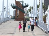 Las familias podrán ya recorrer prácticamente todos los espacios del malecón Simón Bolívar.