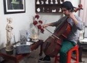 Cristhian Murillo es un estudiante de Música que también vive las dificultades de hacerlo en modalidad virtual-