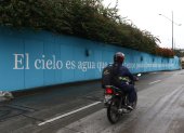 El mural. Es parte de la primera serie de un total de 50 que se pintarán en la ciudad.