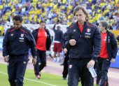 La selección peruana, comandada por Ricardo Gareca (d), ha perdido 3 de los 4 partidos disputados hasta ahora en las Eliminatorias 2020.
