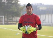 Walter Chávez, arquero de Técnico, se prepara con optimismo para lo que será su duelo ante Barcelona.