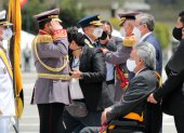 Acto. El presidente Lenín Moreno estuvo en el acto por el Día del Ejército.
