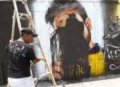 En las paredes del estadio Pablo Sandiford se pintó el mural en homenaje a Efraín Ruales.