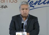 El presidente Lenín Moreno en su intervención en el reciente enlace radial.