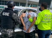 Fue trasladado en un helicóptero de la Policía hasta Guayaquil.