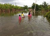 Inundaciones en el cantón Tosagua, en Manabí.