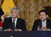Función. El ministro Gabriel Martínez (d) se unió al Gabinete del presidente Lenín Moreno en julio de 2019.