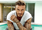 David Beckham tiene 45 años.