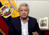 El presidente Lenín Moreno habló en cadena nacional este 10 de marzo de 2021.