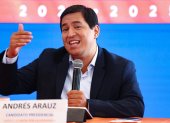 En la imagen, el candidato correísta a la Presidencia ecuatoriana, Andrés Arauz.