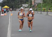 Paola Pérez (d) fue segunda en el Campeonato Nacional de Marcha 20 kilómetros, pero logró el cupo a los olímpicos.