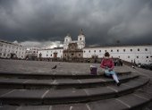 Registro este jueves de la Iglesia de San Francisco y su plaza en Quito.