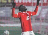 Jordy Caicedo, el ecuatoriano que hizo tres goles con el CSKA Sofia de Bulgaria.