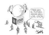 En la confrontación ideológica, propuestas y posturas.