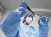 Investigadores trabajan con muestras de la Covid-19.