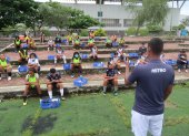 Los entrenamientos y las charlas del equipo femenino de Guayaquil City se dan cumpliendo todos los protocolos.