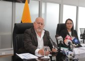 El ministro de Economía y Finanzas, Mauricio Pozo, dio una rueda de prensa junto a la gerente del Banco Central del Ecuador, Verónica Artola, para hablar de los resultados económicos de 2020.