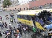 En el hecho estuvo implicado este bus de transportación escolar.