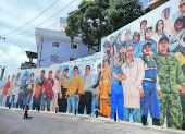 El mural ‘Primera Línea Guayaquil’, de Juan Pablo Toral.
