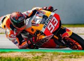 Marc Márquez, en un entreno privado en el circuito de Montmeló.