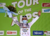 Cepeda brilló este jueves en la etapa 4 del Tour de los Alpes tras mantener el maillot blanco de los jóvenes (tiene 22 años) al cerrar quinto en la cuarta etapa y 4° en la general.