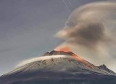 El volcán Sangay entró en actividad el jueves 6 de mayo por la noche.