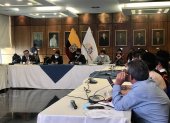 El bloque de Pachakutik se reunió ayer en la Asamblea para coordinar los acuerdos para la integración de las comisiones.