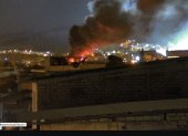El incendio en Ayacucho y 22, donde hubo cinco heridos.