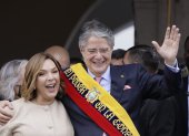 María de Lourdes Alcívar, junto a su esposo, el presidente de Ecuador, Guillermo Lasso.