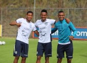 Gonzalo Plata, José Carabalí y Dixon Arroyo, seleccionados ecuatorianos que lucen optimistas para medir a Perú.