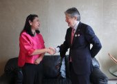 Guillermo Lasso se reunió con Anita Bathia para tratar temas que mejoren la calidad de vida de las niñas y mujeres del país.