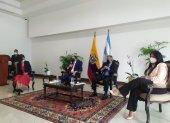 El canciller ecuatoriano, Mauricio Montalvo, mantuvo un conversatorio con periodistas en la ciudad de Guayaquil.