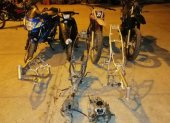 Motocicletas y partes retenidas en un reciente operativo en talleres mecánicos de Guayaquil.