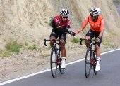 Jhonatan Narváez (i) y Richard Carapaz se encuentran en Europa preparando sus participaciones en pruebas del World Tour.