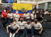 Las selecciones masculinas de femeninas de gimnasia que regresaron del Panamericano Juvenil de México con el cupo para los Juegos Junior de Colombia.