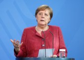 Angela Merkel, durante una conferencia de prensa este martes 21 de junio.