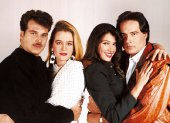 Luis José Santander, Rosalinda Serfaty, Catherine Fulop y Jean Carlo Simancas en 1991.