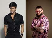 Enrique Iglesias (i) y el puertorriqueño Farruko (d) que publicaron este viernes el sencillo "Me pasé".