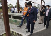 Recorrido. El alcalde removido, pero en funciones, Jorge Yunda visitó Cotocollao, en el norte de la capital.