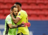 David Ospina (portero) fue el protagonista en la tanda de penales ante Uruguay.