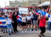 Manifestación en Cuba por la libertad.
