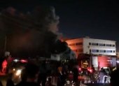 Incendio en un hospital de covid en Irak.
