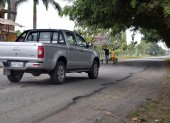 Daño. Este es el estado de la vía Mariscal Sucre- Lorenzo de Garaicoa, que conecta al cantón con otros tres.