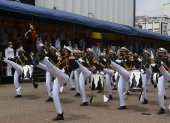 Actividad. Un desfile militar en honor a Guayaquil y en conmemoración al 80 aniversario del Combate Naval de Jambelí.