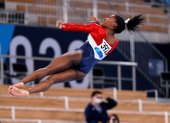Simone Arianne Biles, es una gimnasta artística estadounidense, siete veces campeona nacional, ​ campeona olímpica en Río 2016​ y cinco veces campeona del mundo.