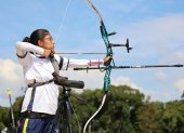 La tiradora con arco ecuatoriana sumó en la primera ronda 606 puntos que le permitieron avanzar hasta la ronda de este 28 de julio, a las 05:00.