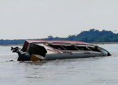 Percance. El accidente fluvial ocurrió pasadas las 09:00 en Sucumbíos.