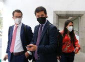 Defensa. José Luis Ortiz y Pablo Encalada, defensores de los procesados por la exigencia de supuestas coimas.