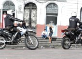 Patrullajes. La vigilancia en el Centro Histórico de la capital se reforzó con la presencia de 70 policías en moto.
